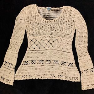 McLaughlin crochet top sz small